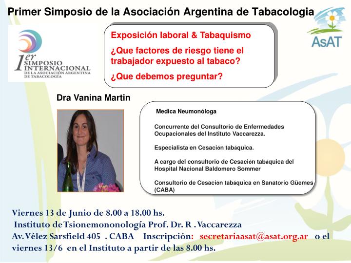 primer simposio de la asociaci n argentina de tabacologia
