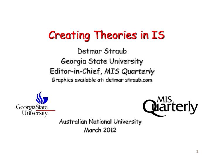 creating theories in is