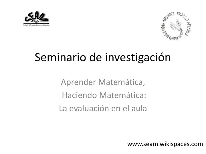 seminario de investigaci n