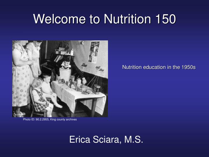 welcome to nutrition 150
