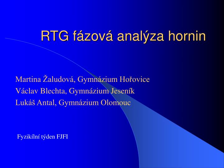 rtg f zov anal za hornin