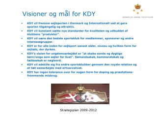 visioner og m l for kdy