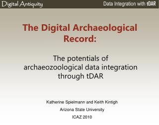 The Digital Archaeological Record: