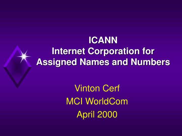 icann internet corporation for assigned names and numbers