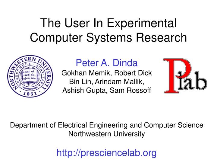 the user in experimental computer systems research