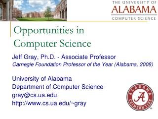Opportunities in Computer Science