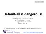 Provenance in Databases: Propagation and Witness Basis - slide 1