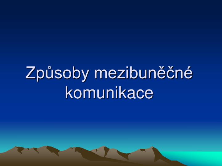 zp soby mezibun n komunikace