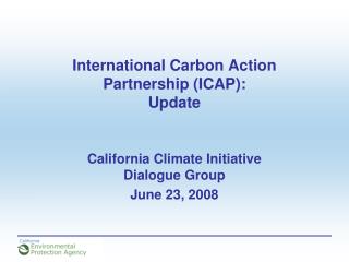 International Carbon Action Partnership (ICAP): Update