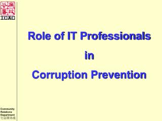 Role of IT Professionals in Corruption Prevention