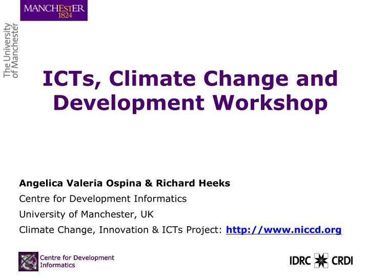 icts climate change and development workshop