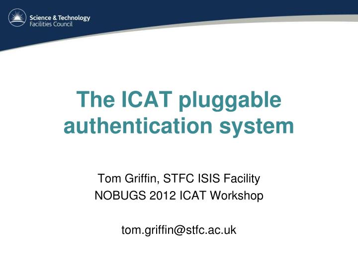 the icat pluggable authentication system