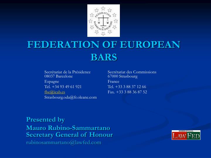 federation of european bars