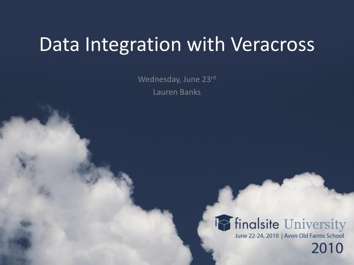 data integration with veracross