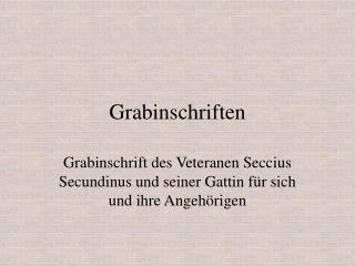 grabinschriften