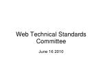 Web Video Standards and Open Calendaring Systems Recommendations from Technical Committee - slide 1