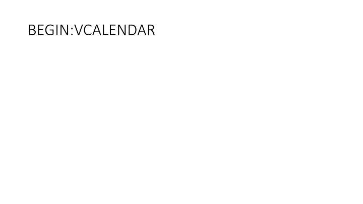 begin vcalendar