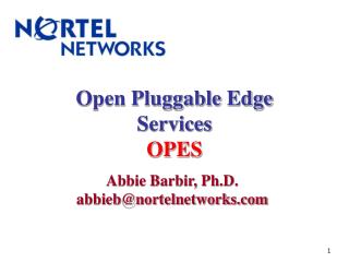 Open Pluggable Edge Services OPES