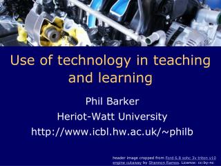 Use of technology in teaching and learning