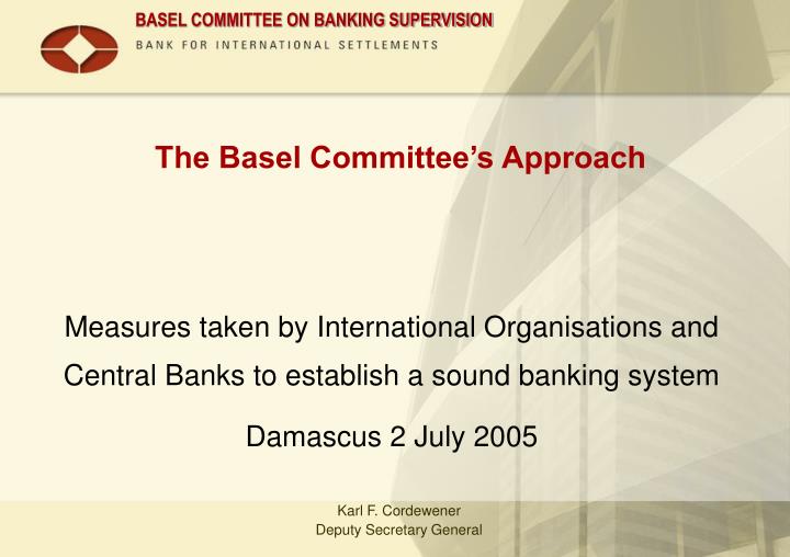 the basel committee s approach