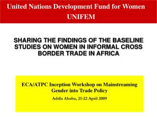 ECA/ATPC Inception Workshop on Mainstreaming Gender into Trade Policy