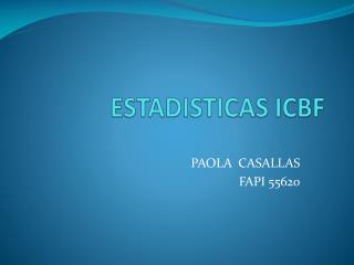 estadisticas icbf