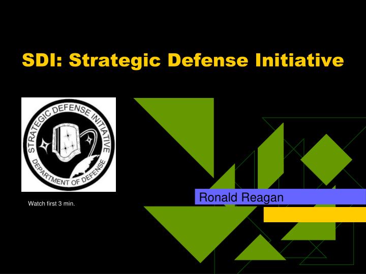 sdi strategic defense initiative