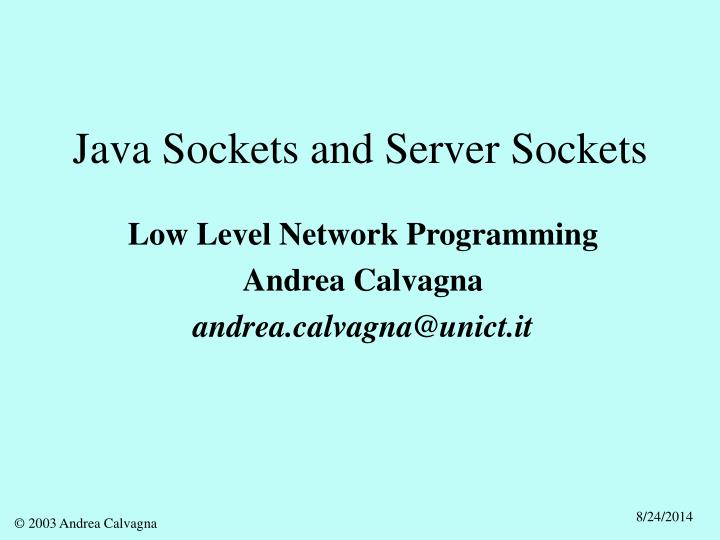 java sockets and server sockets