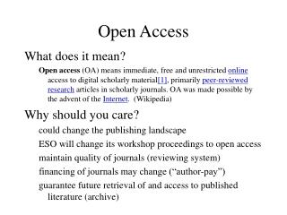 open access