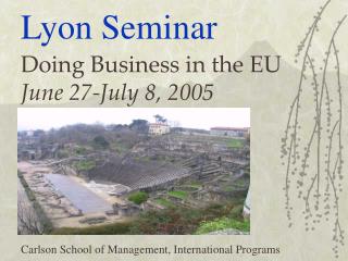 Lyon Seminar