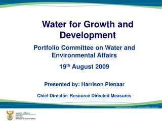 Water for Growth and Development