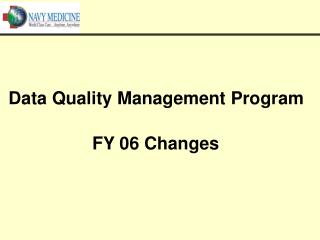 Data Quality Management Program