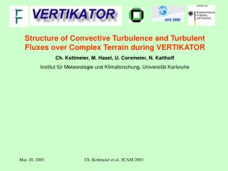 Structure of Convective Turbulence and Turbulent Fluxes over Complex Terrain during VERTIKATOR