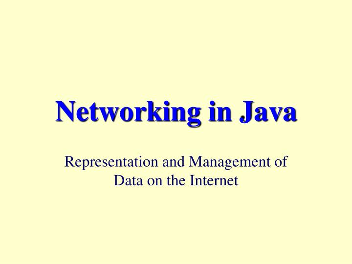 networking in java
