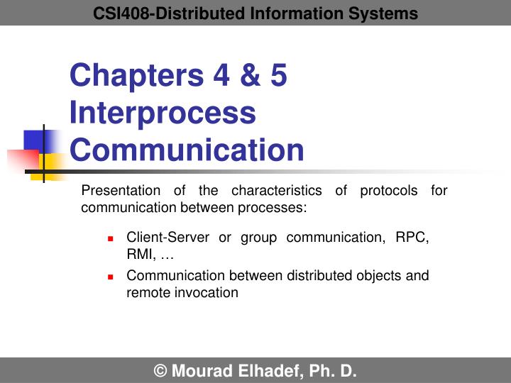 chapters 4 5 interprocess communication