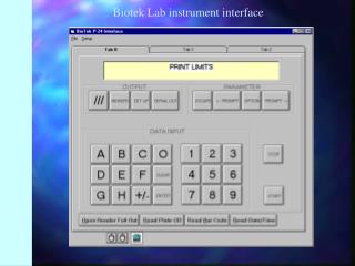 Biotek Lab instrument interface