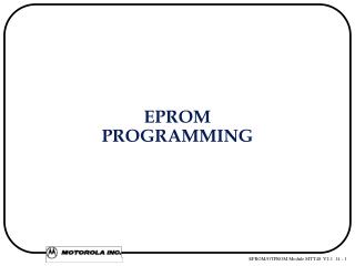EPROM PROGRAMMING