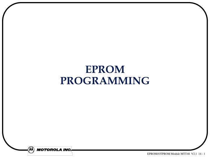 eprom programming