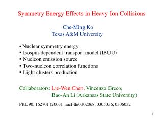 Symmetry Energy Effects in Heavy Ion Collisions