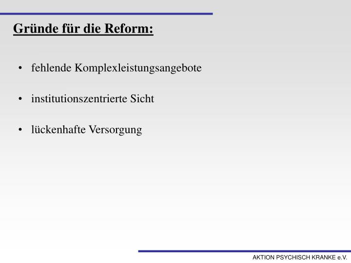 gr nde f r die reform