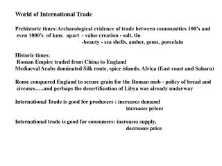 World of International Trade