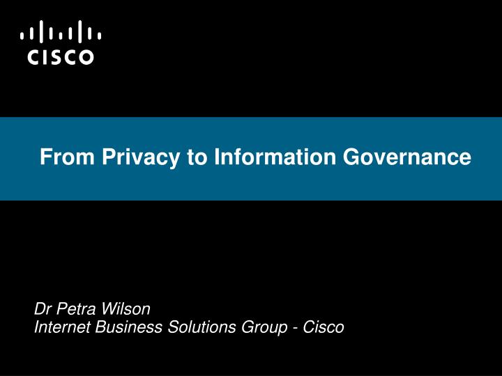 from privacy to information governance