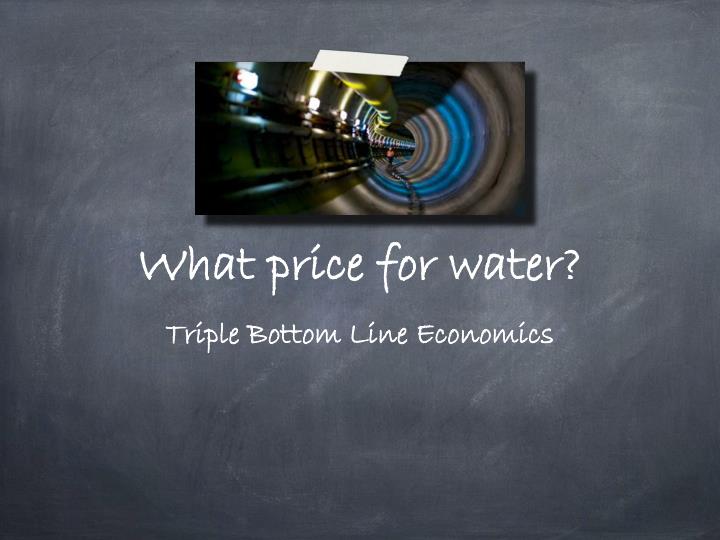 what price for water
