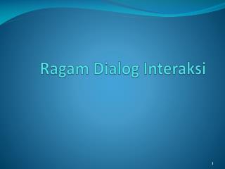 ragam dialog interaksi