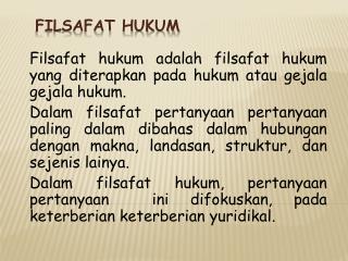 filsafat hukum