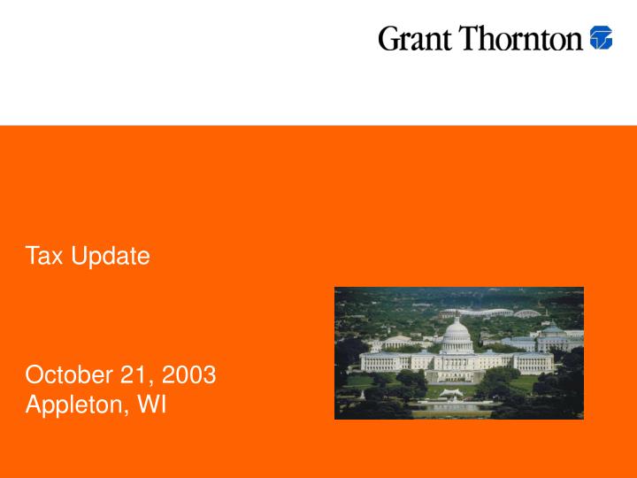 tax update october 21 2003 appleton wi