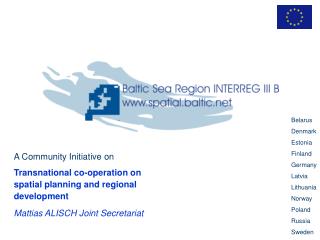 A Community Initiative on Transnational co-operation on spatial planning and regional development