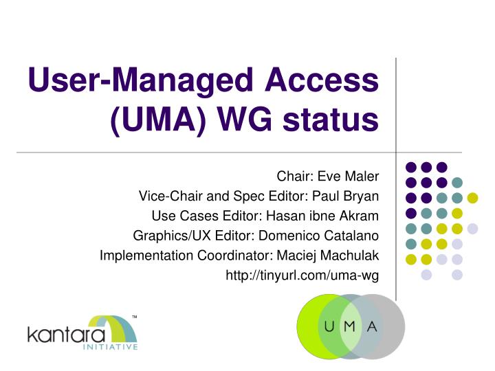 user managed access uma wg status