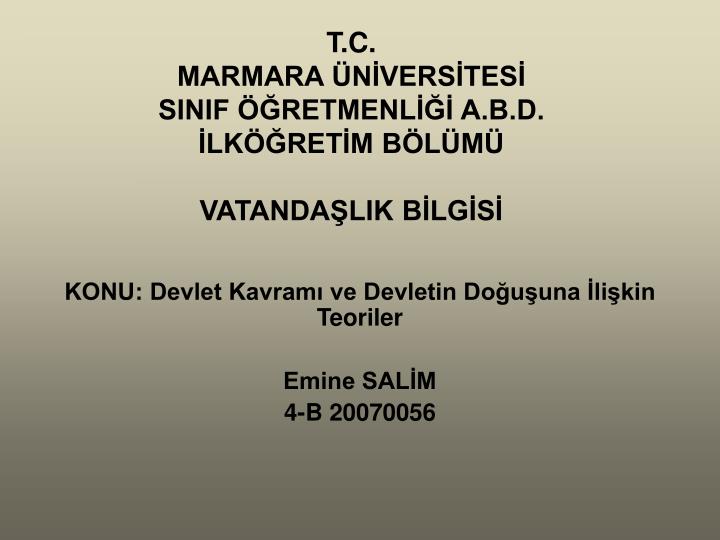 t c marmara n vers tes sinif retmenl a b d lk ret m b l m vatanda lik b lg s