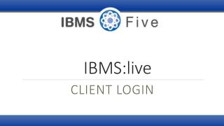 IBMS:live